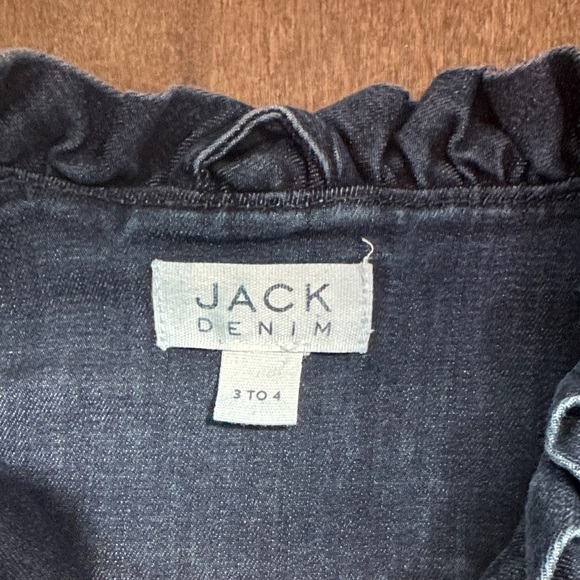 Janie and Jack Dark Blue Denim Jacket with Gold Buttons - Picture 2 of 4